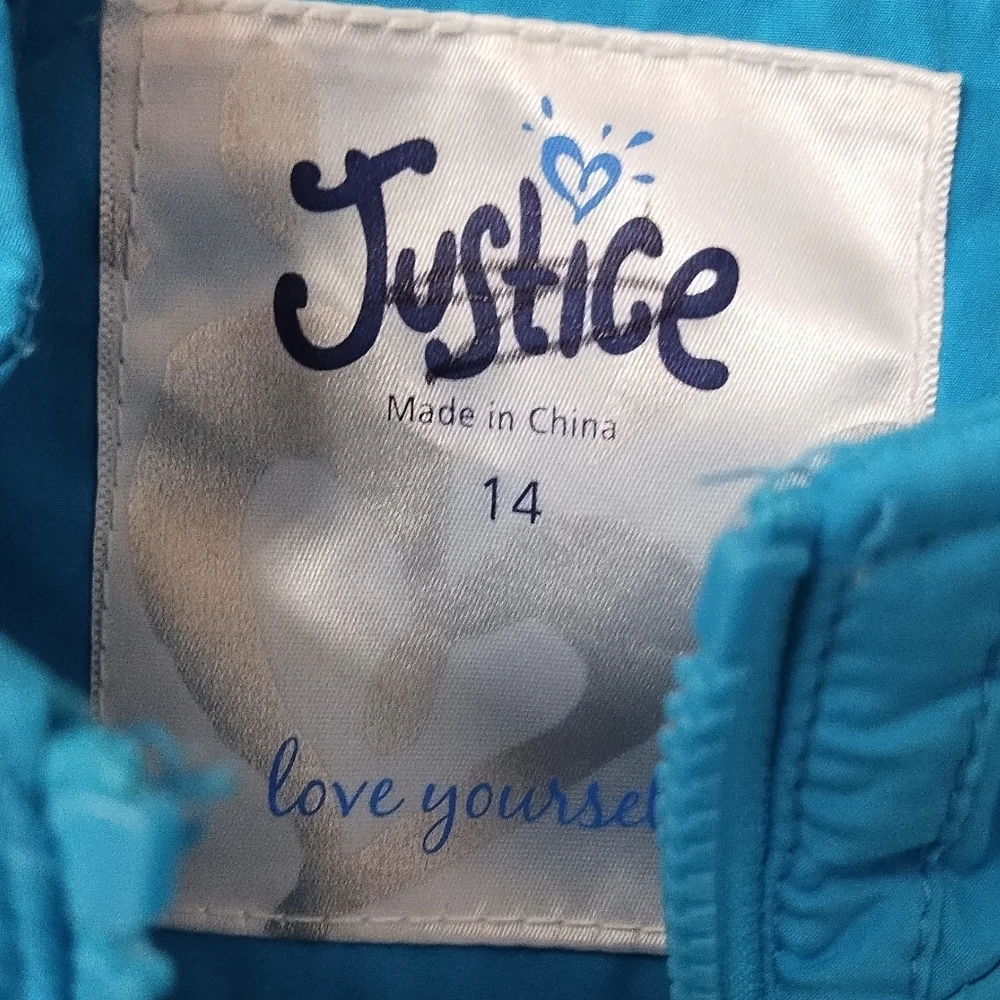 Girls Justice Puffy‎ Vest Sleeveless Coat Sz 14 XL Z6
